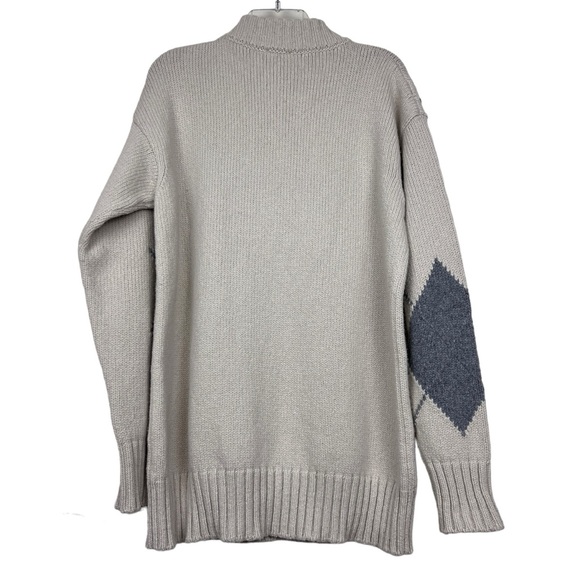 Goop G Label Meg Argyle Wool Knit Turtleneck Sweater - Picture 4 of 7